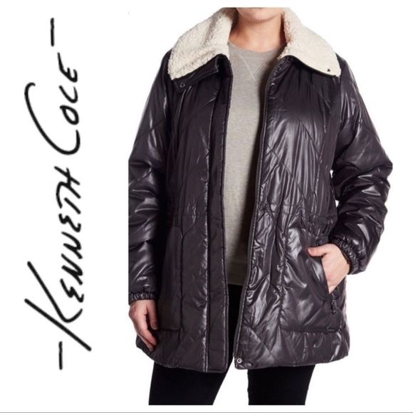 KENNETH Cole Shearling Lined Jacket NWT - Picture 1 of 8